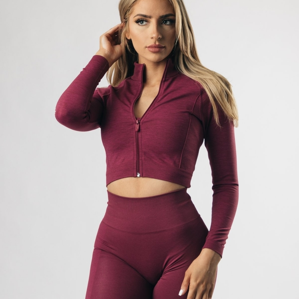 Women's Cropped Seamless Zipup